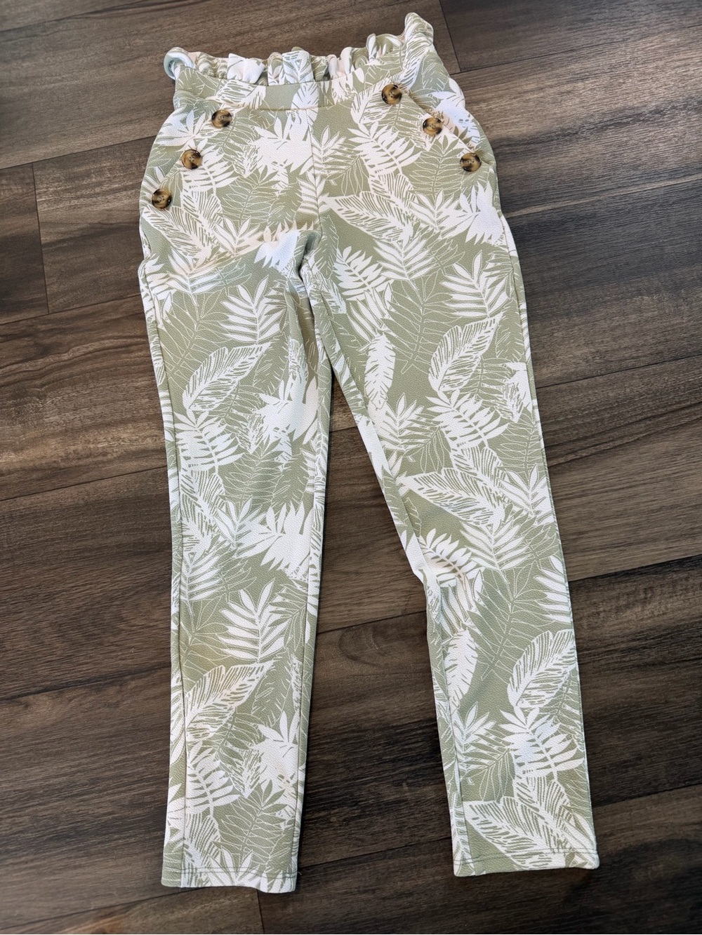 Derek Heart Tropical Print Pull-On Pants – Women’s Size Small
